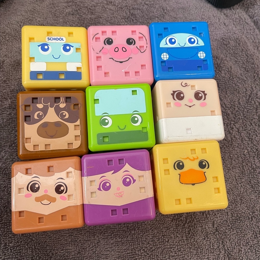 Leap Frog Learning Town Replacement Educational Smart Blocks 2005